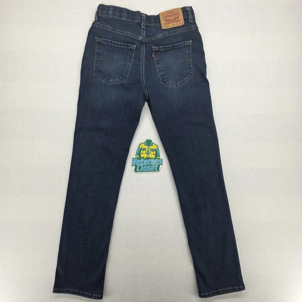 Levi Strauss Boys 511 Slim Jeans Blue Size 14 Regular 27x29 Adjustable Waist
